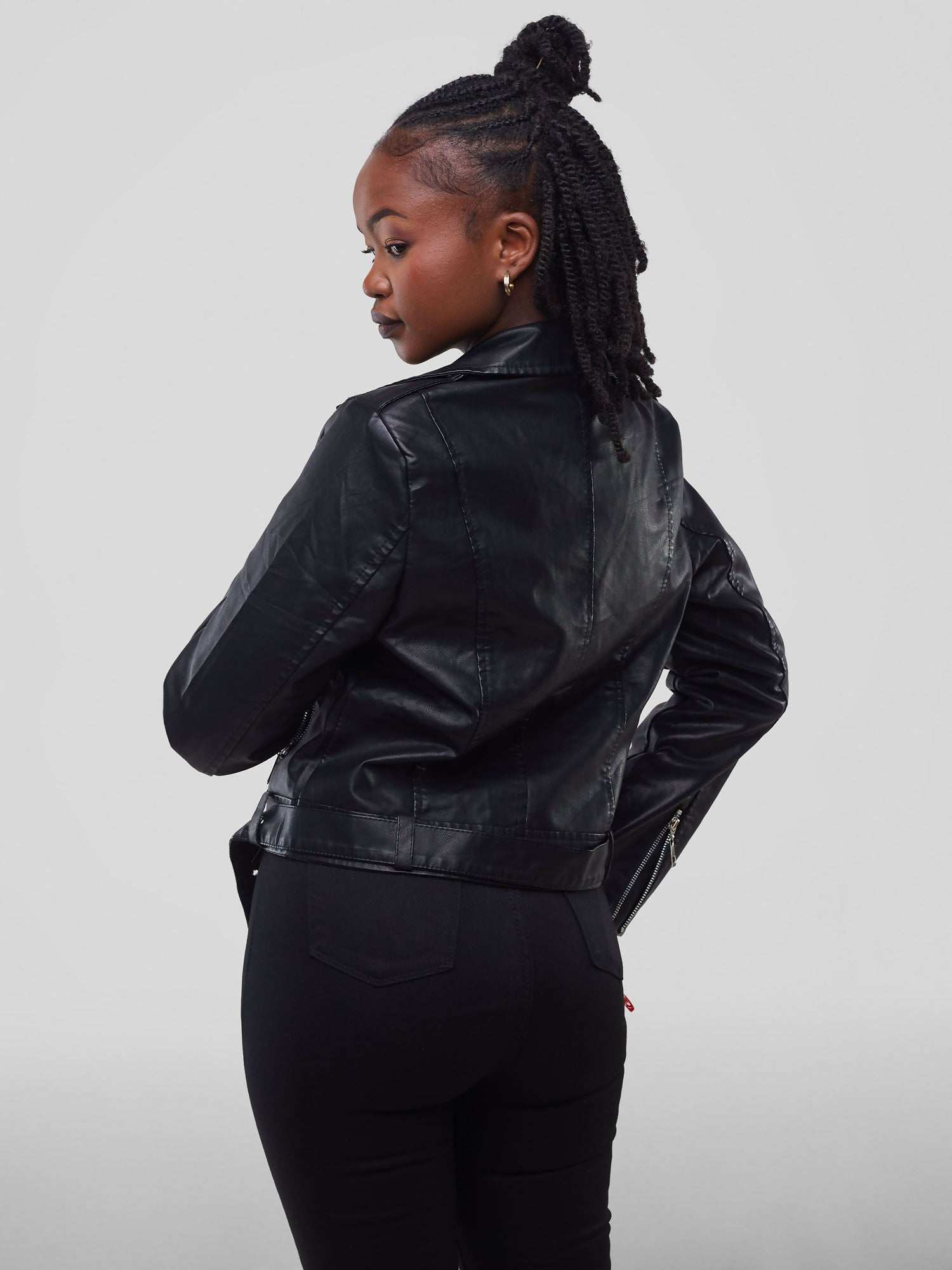 Stylish Sisters Leather Jacket - Black - image 2