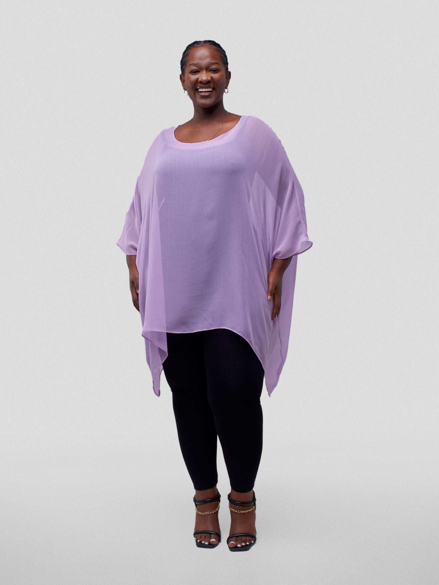 Vivo Basic Liv Chiffon Top - Light Purple - image 1