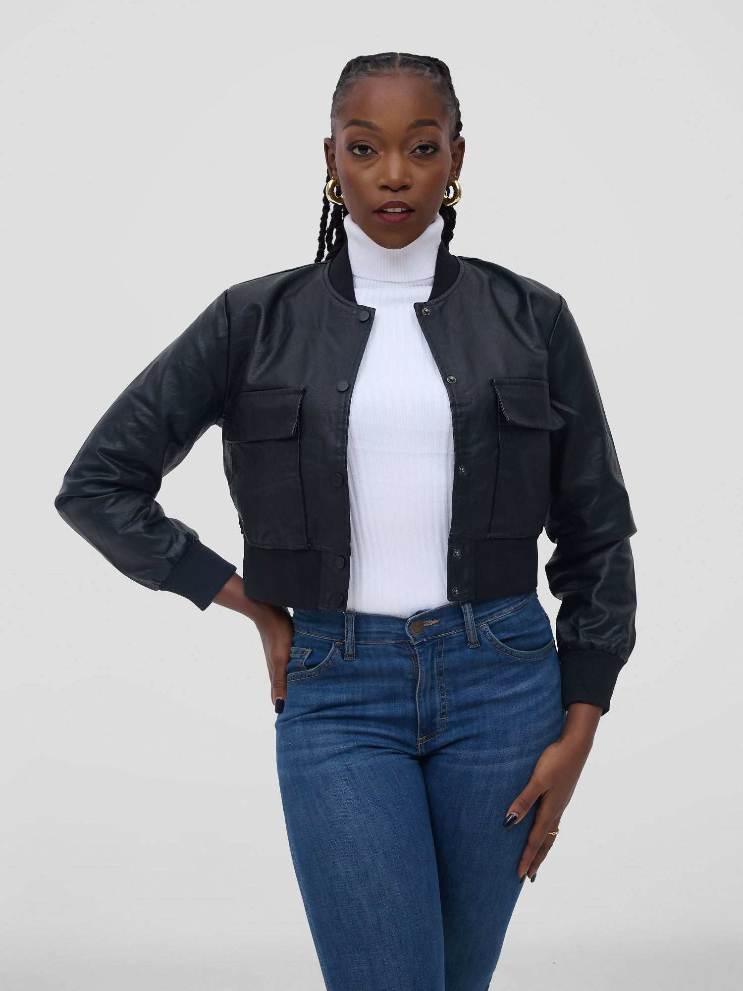 Stylish Sisters Leather Jacket - Black - image 2