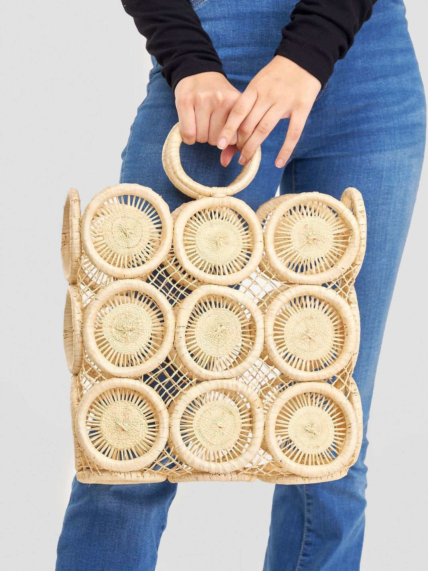 Curves BD Hollow Raffia Bag - White - image 5
