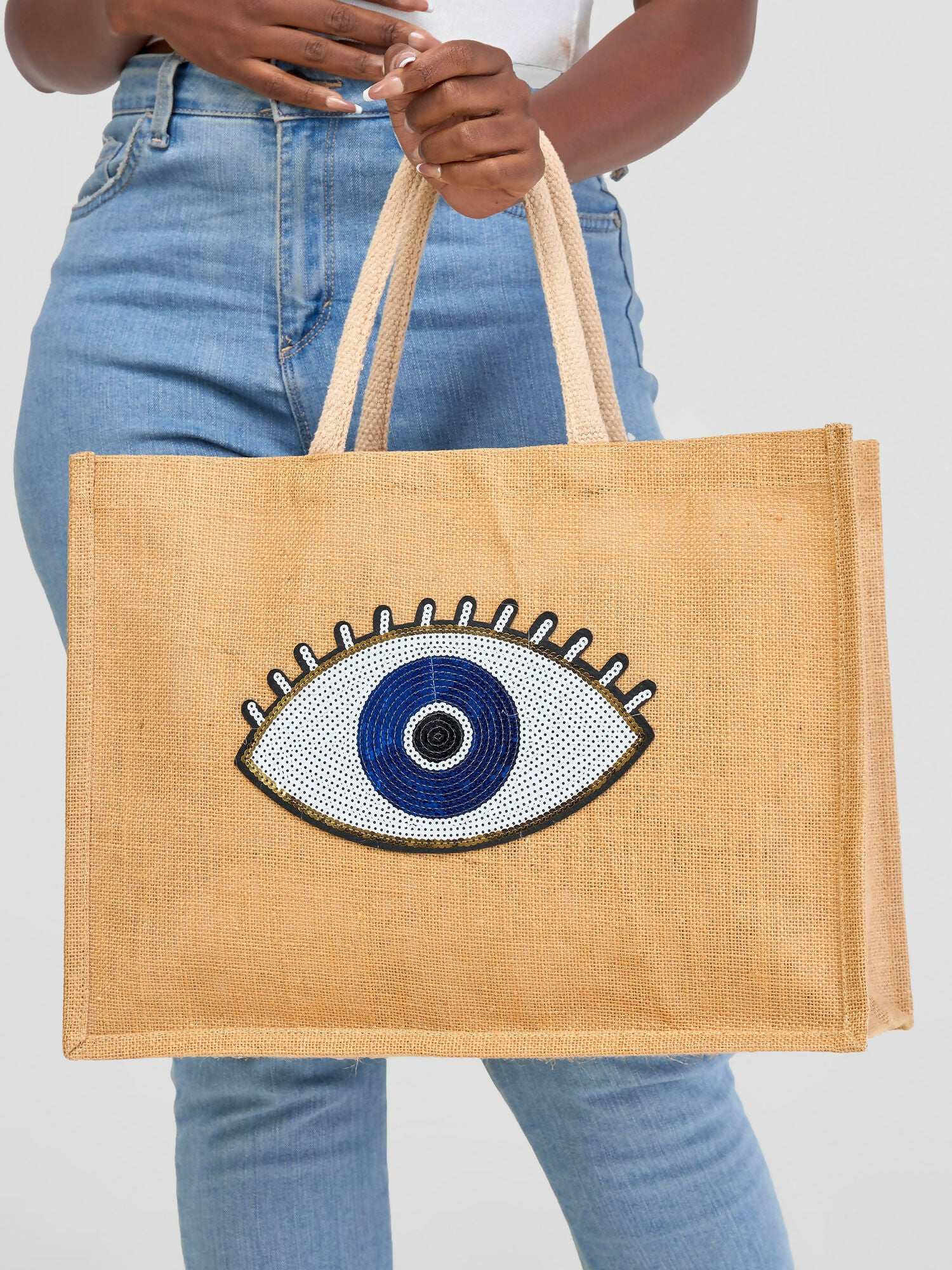 Black Eye Tote Bag - Cream - image 4