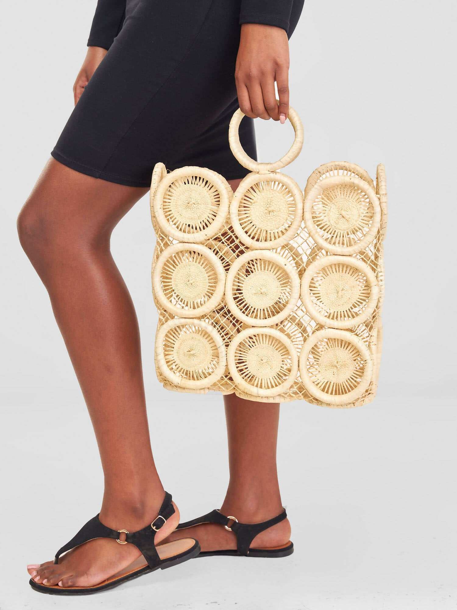 Curves BD Hollow Raffia Bag - White - image 2