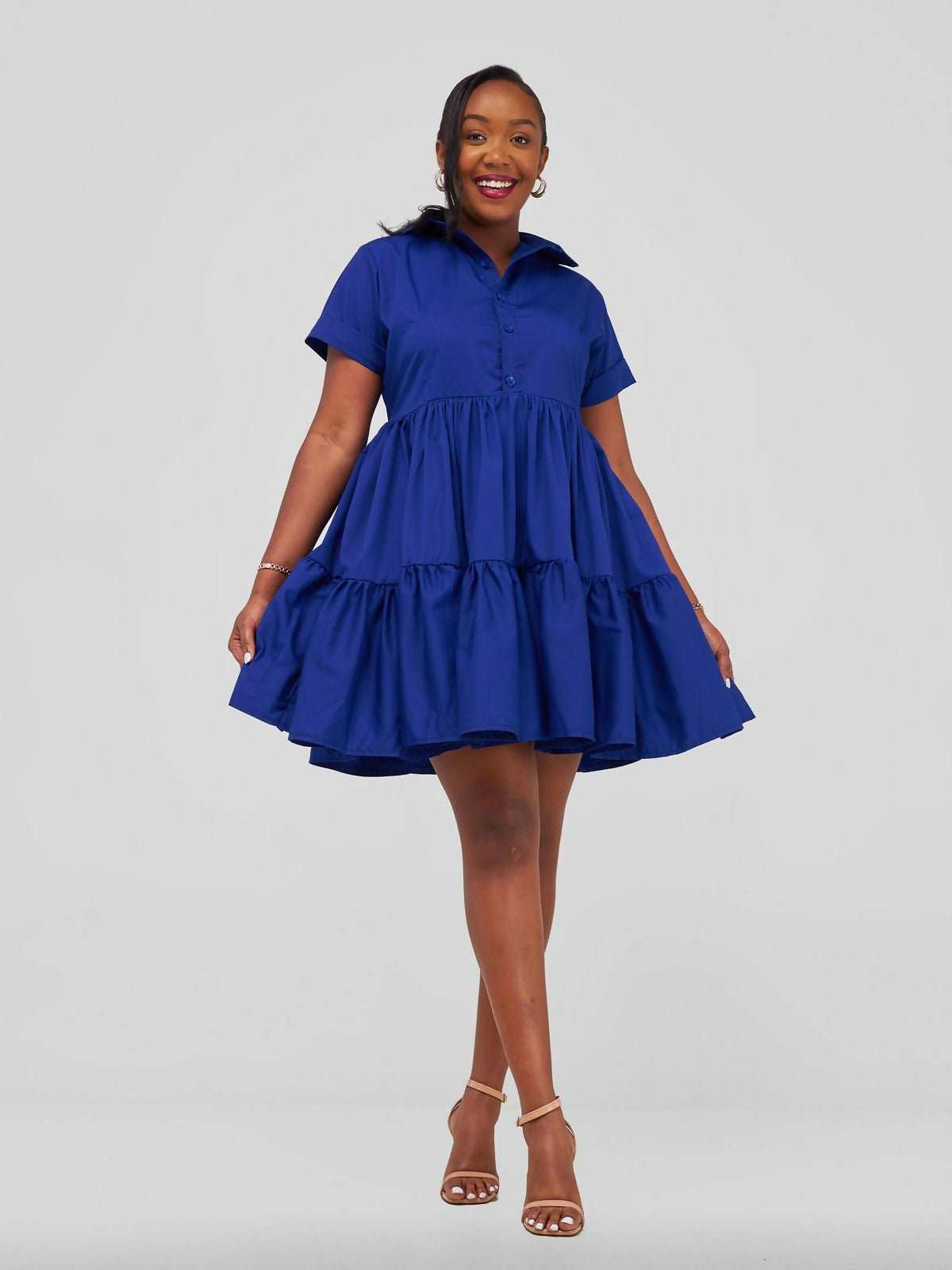 Merli Africa Kilifi Collar Dress - Blue - image 3