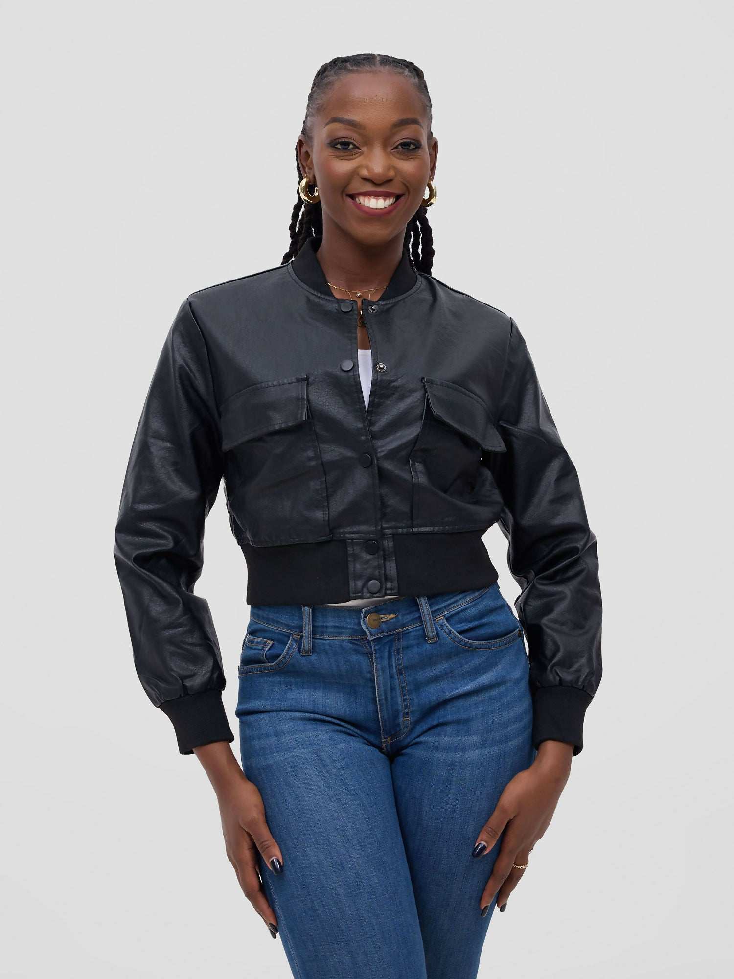 Stylish Sisters Leather Jacket - Black - image 4