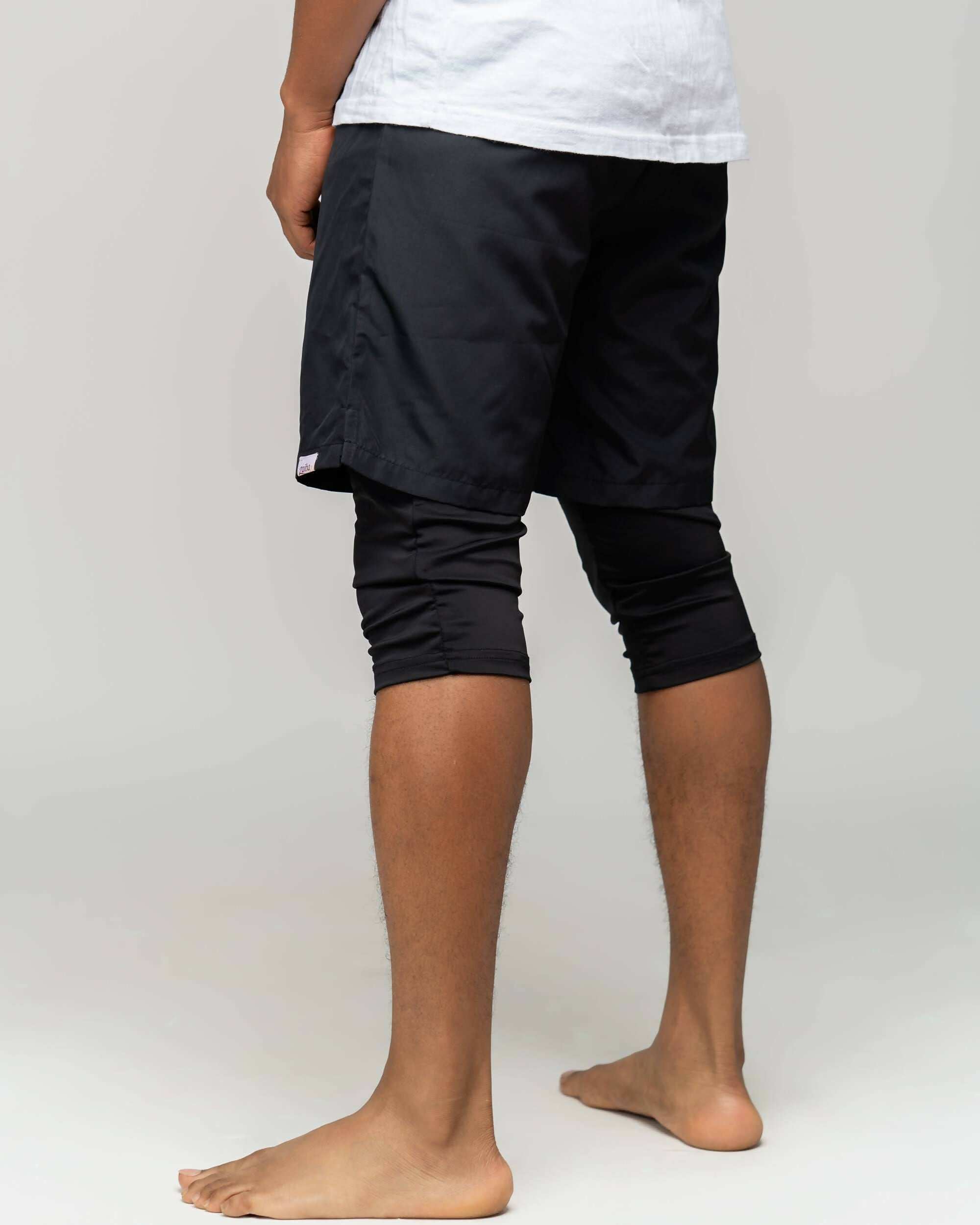 Modest Workout 2 in1 Long Shorts - Black - image 3