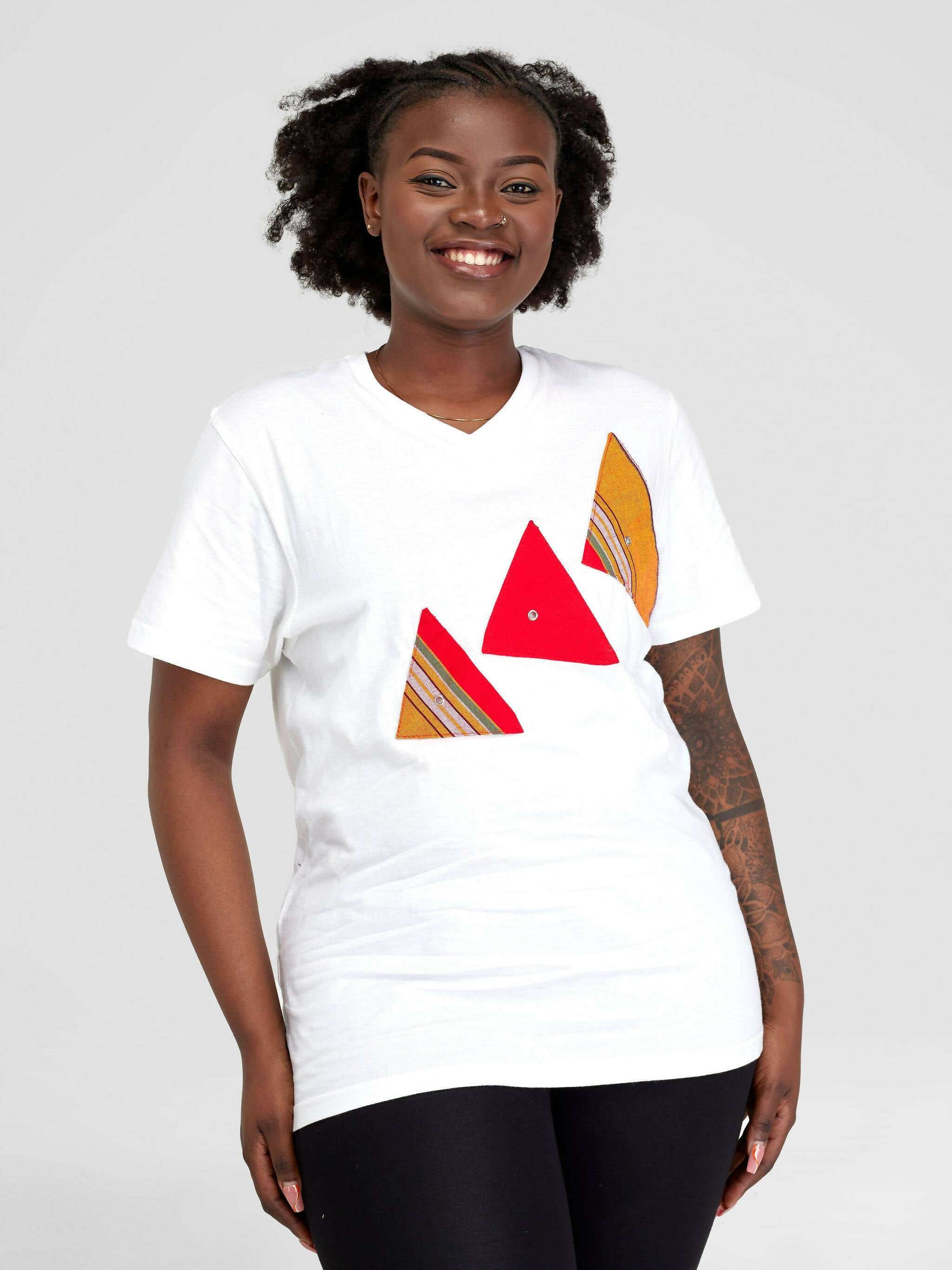 Vazi Afriq Unisex Cotton Jersey T- Shirt - White - image 1