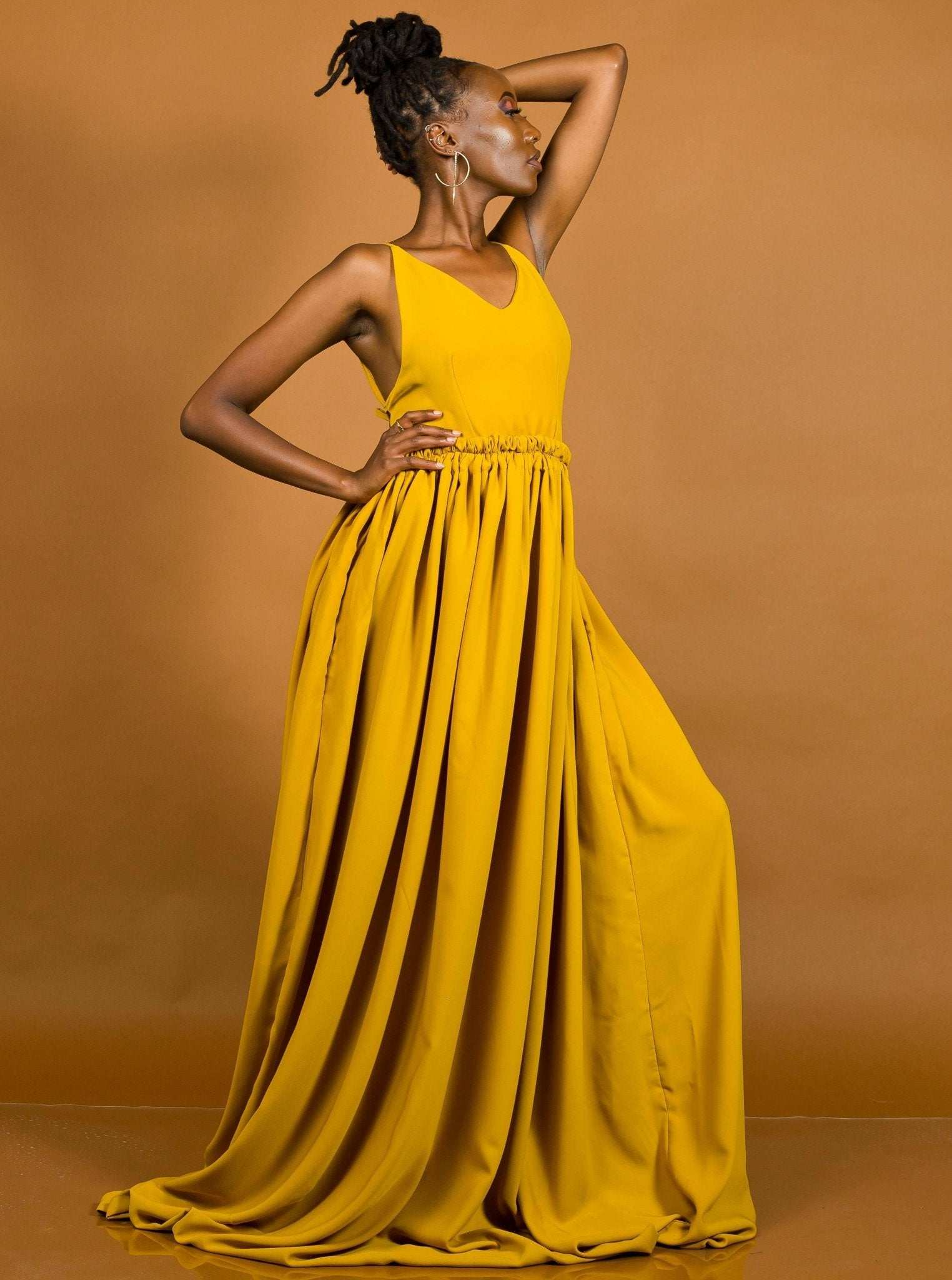 Hornet Maxi Dress - Mustard - image 3