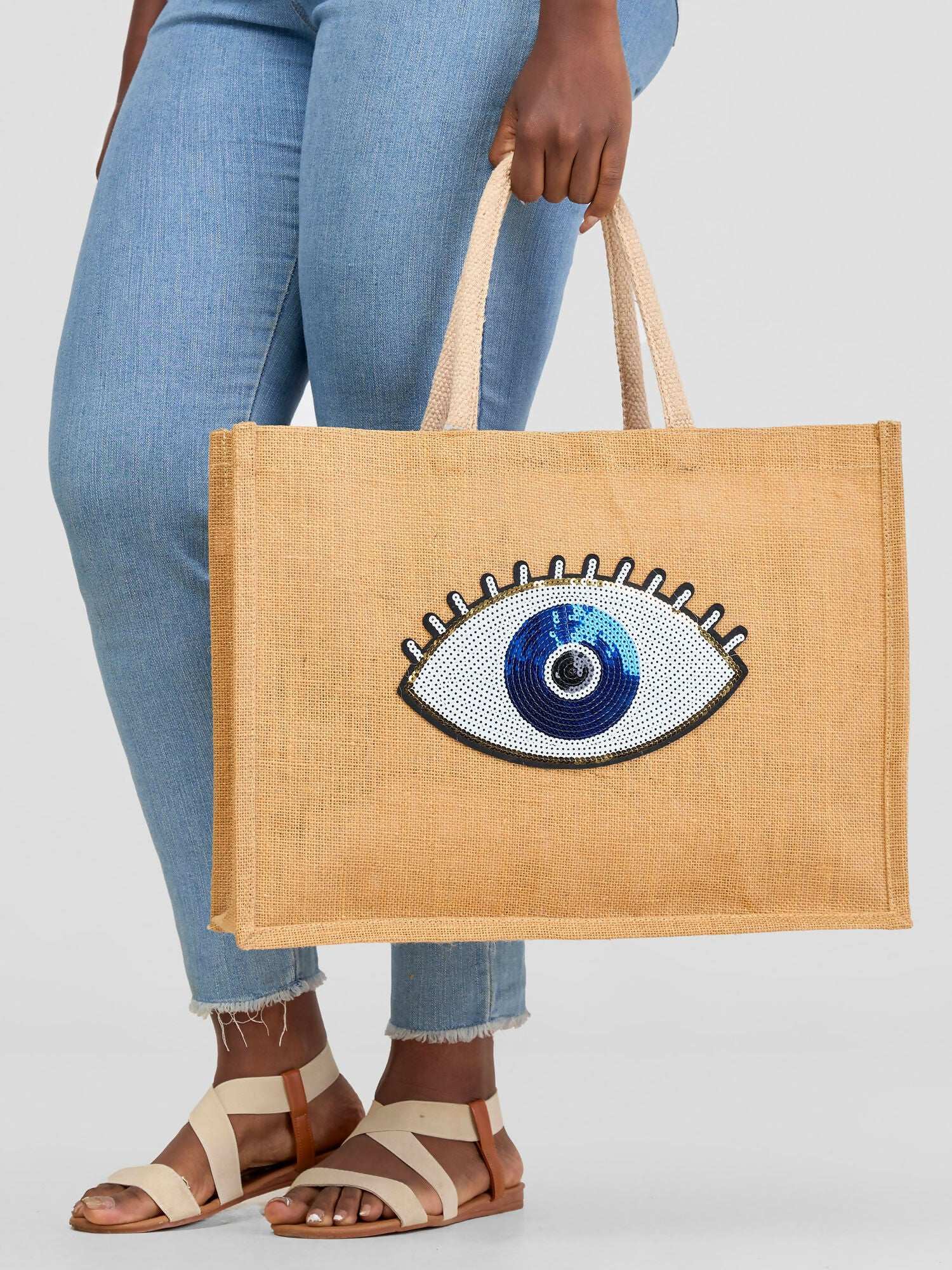 Black Eye Tote Bag - Cream - image 2