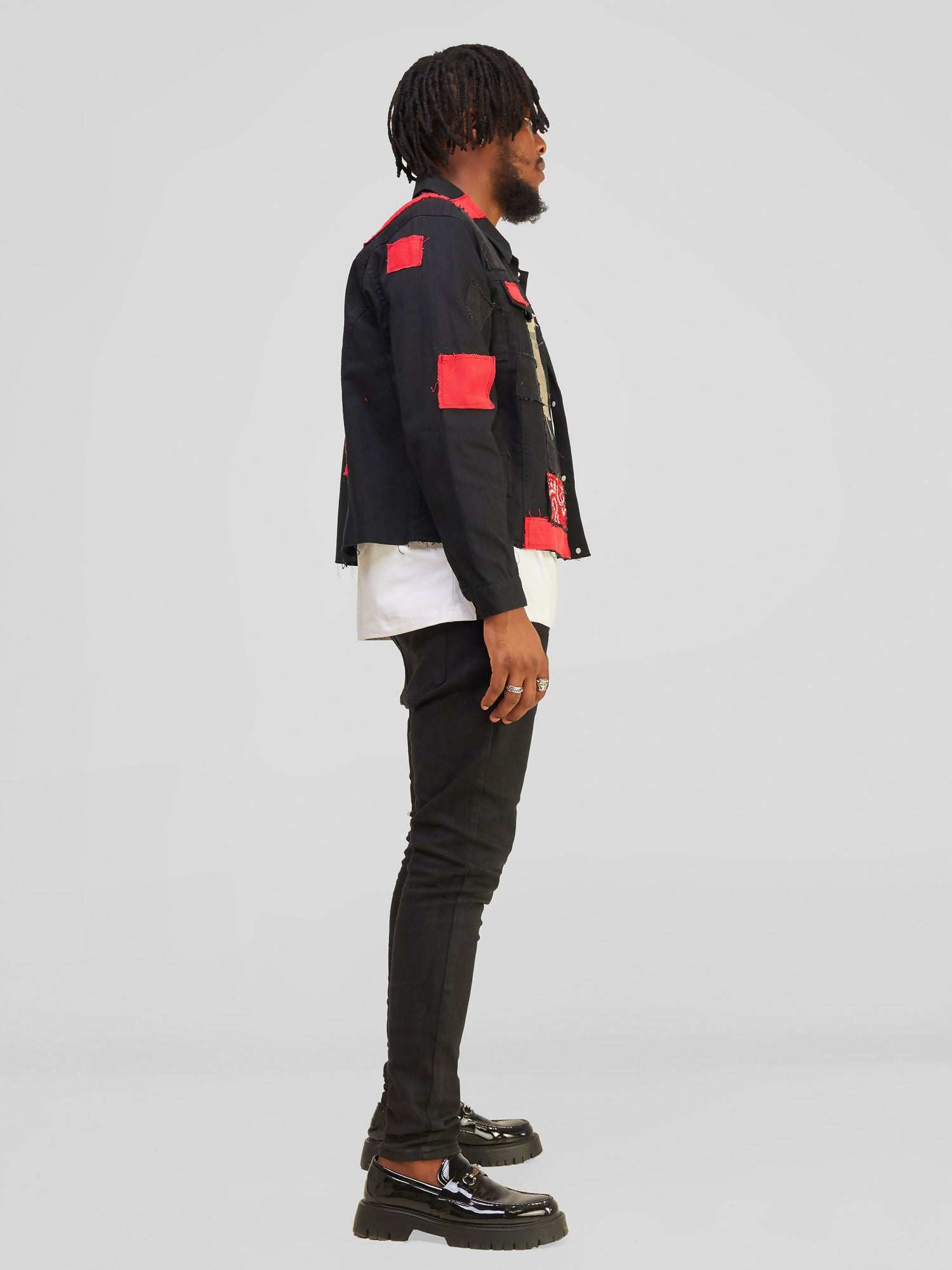 Spiderman Denim Themed Jacket - Black / Red - image 4