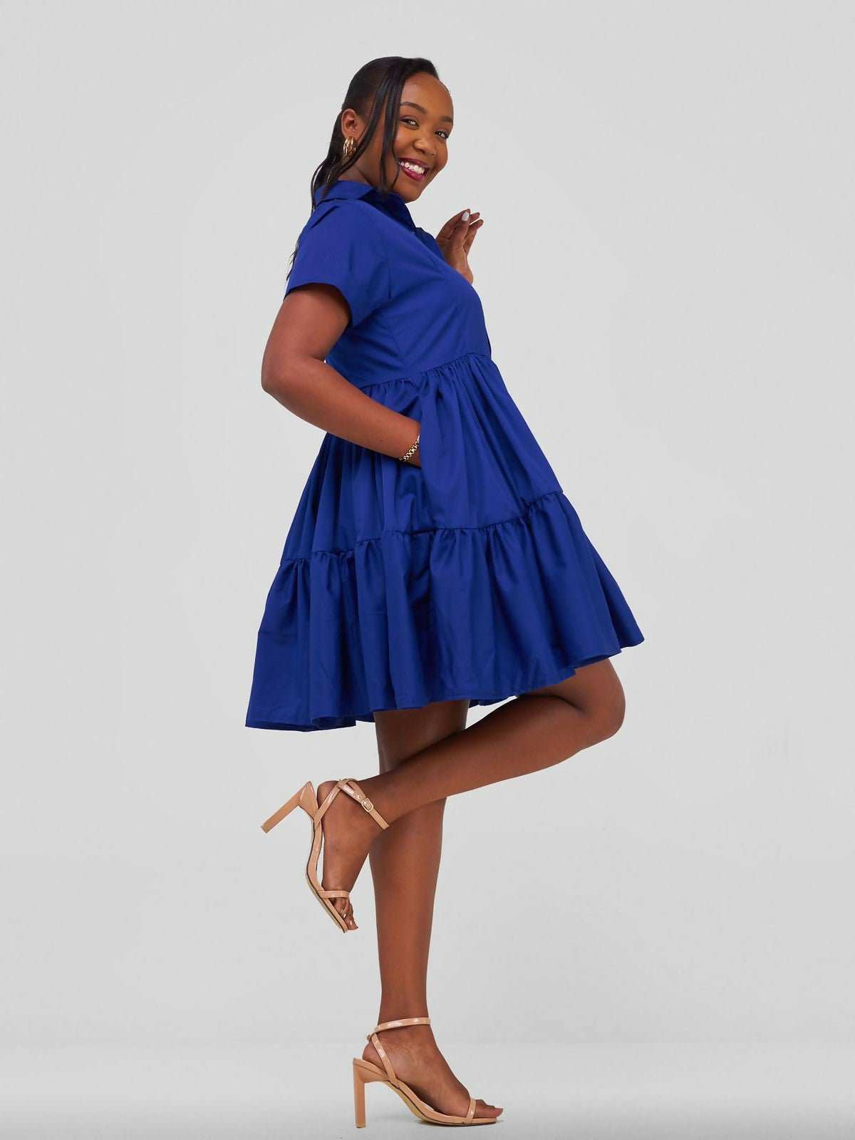 Merli Africa Kilifi Collar Dress - Blue - image 1