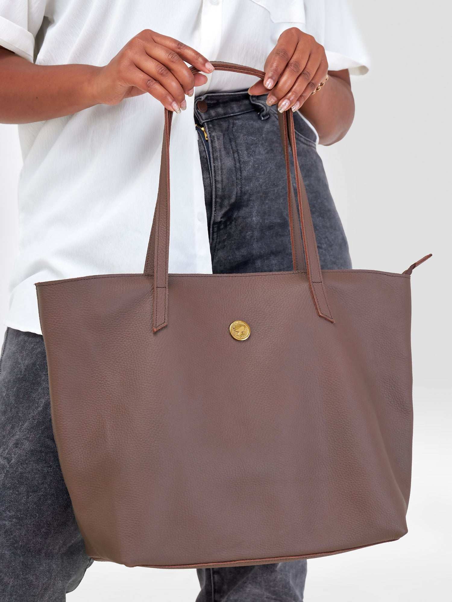 Eden Leather Marula Tote Bag - Classic Brown - image 2