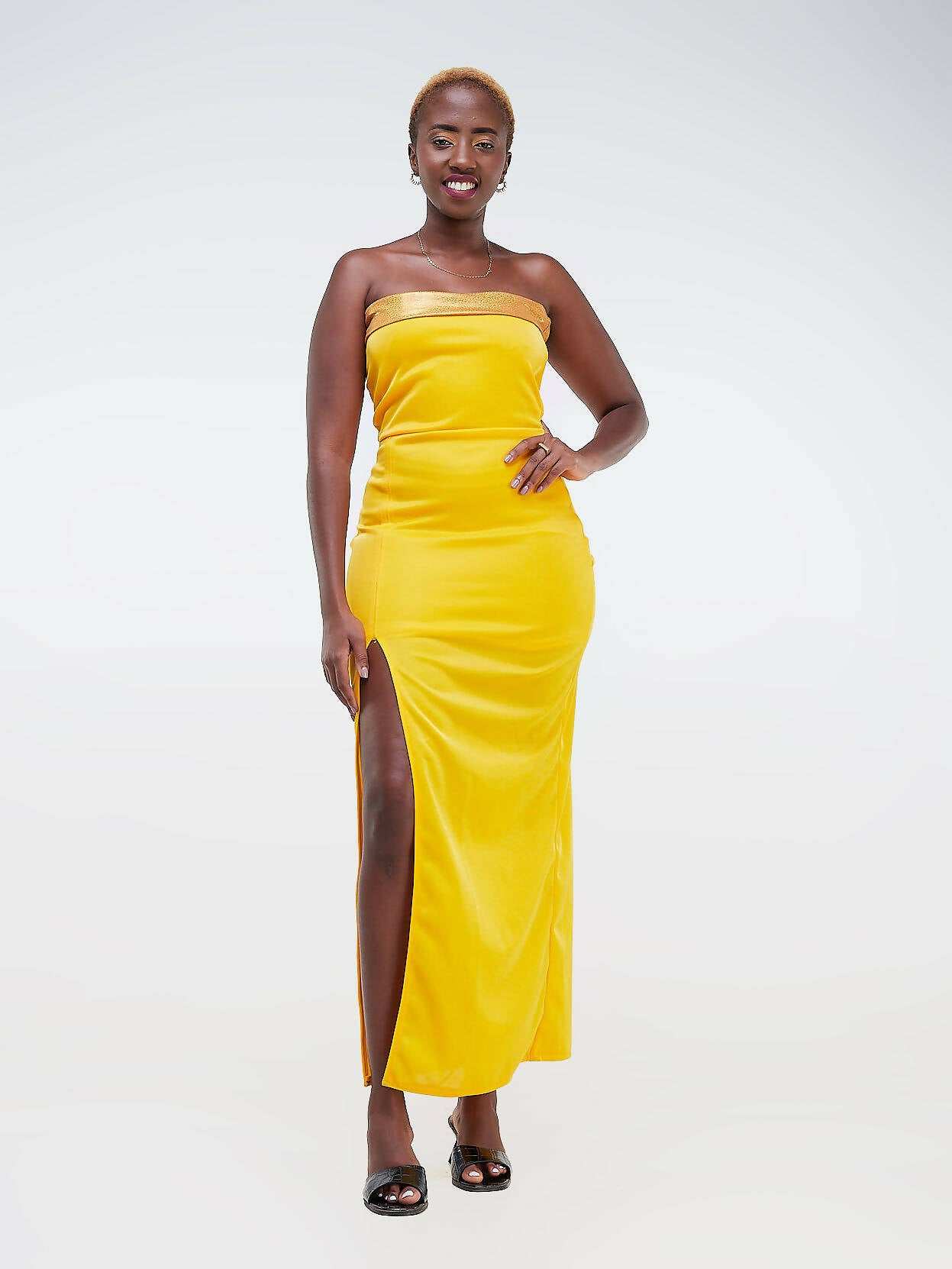 Da'joy Fashions Aphrodite Maxi Dress - Mustard - image 1