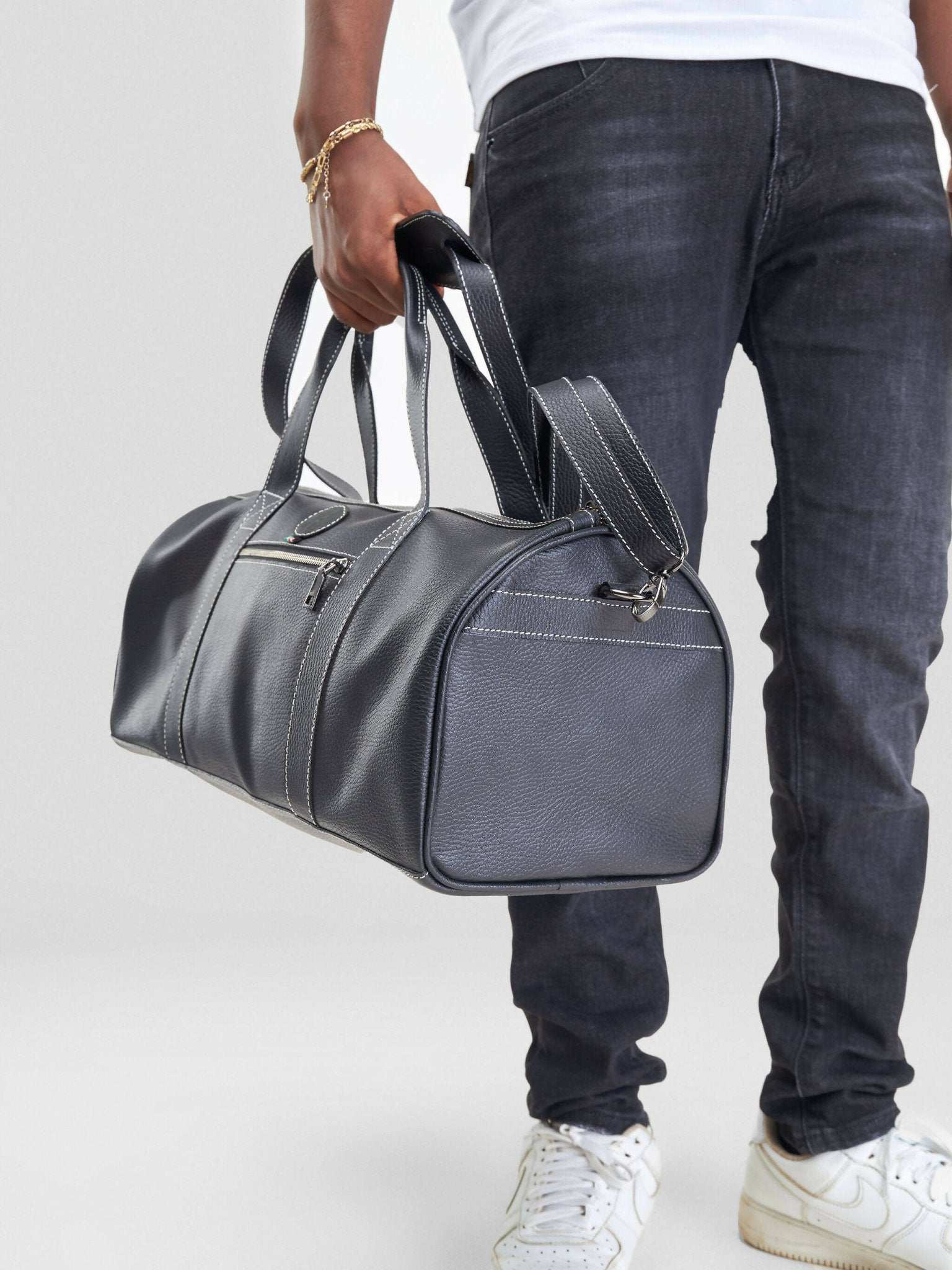 Mubi Leather Fahari Travel Bag - Black - image 1