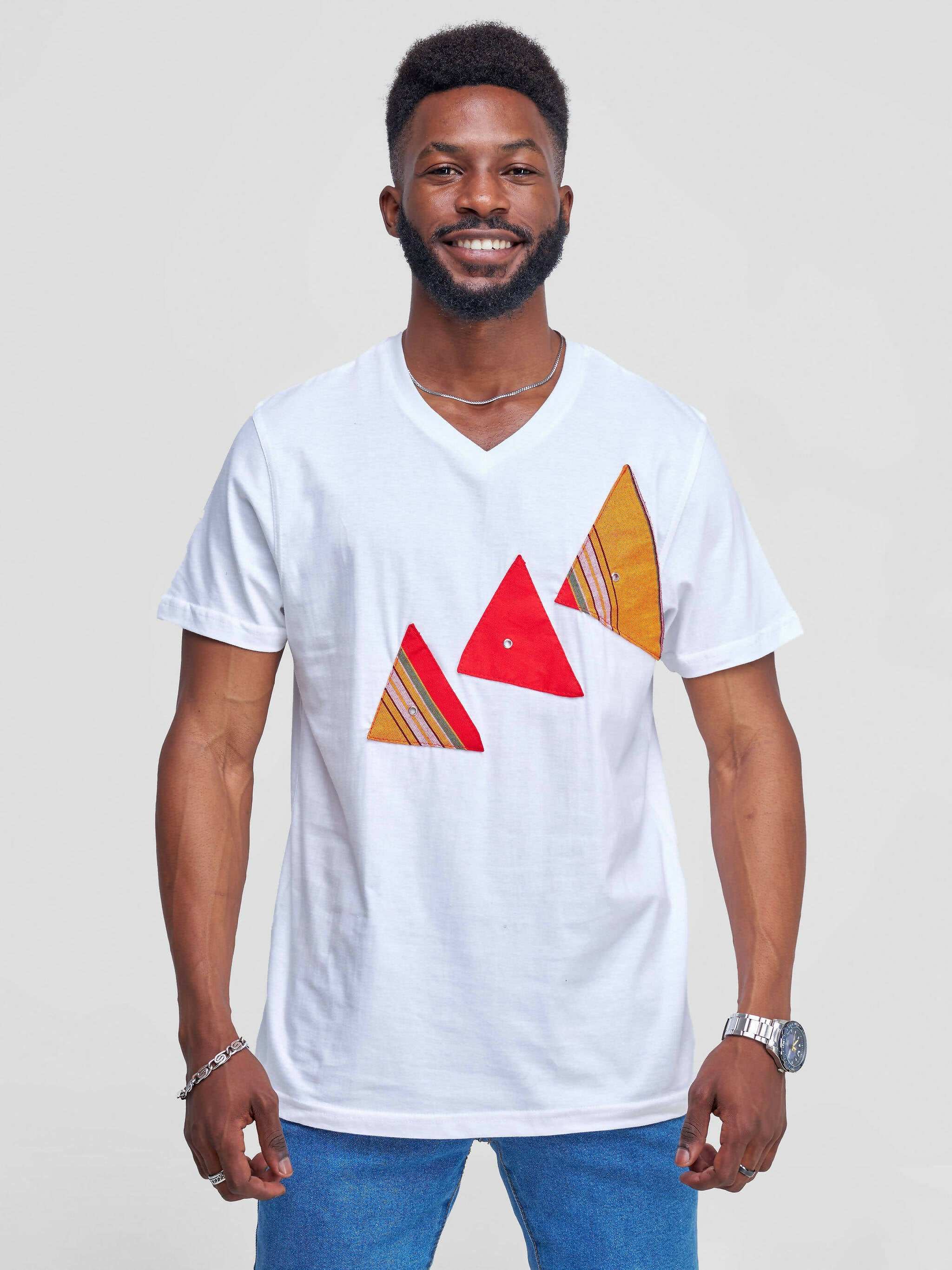 Vazi Afriq Unisex Cotton Jersey T- Shirt - White - image 4