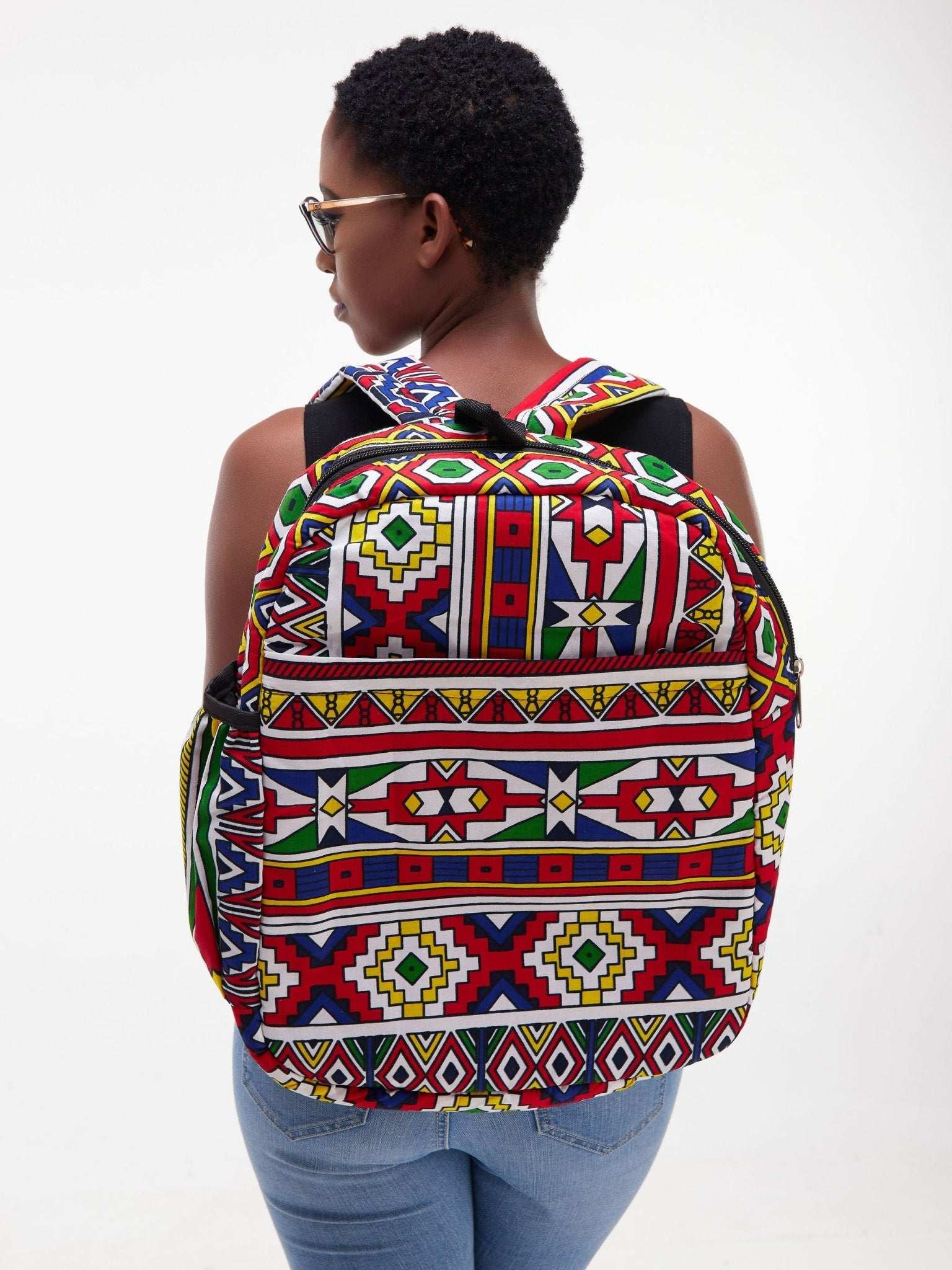 Jeilo Kitenge Backpack - Red - image 2