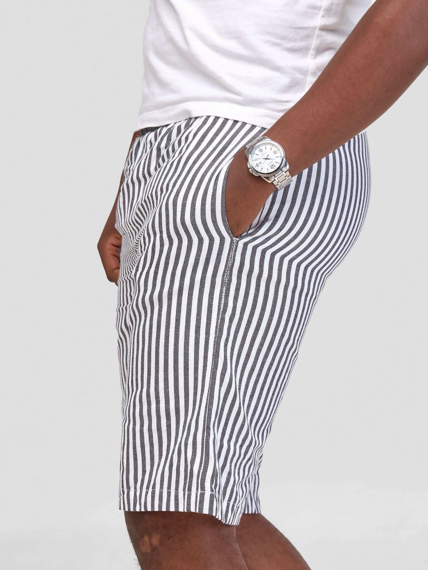 Liquid Lemn Mistari Kikoy Summer Striped Short - Grey - image 6