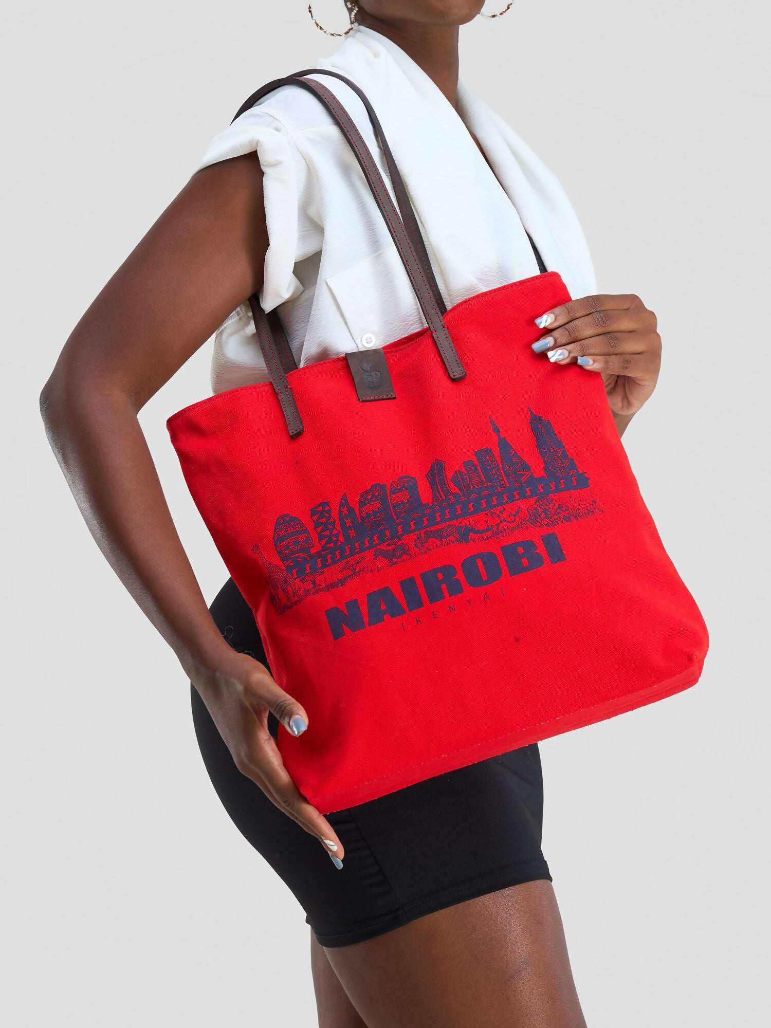 Eden Leather Nairobi Tote Bag - Red - image 3