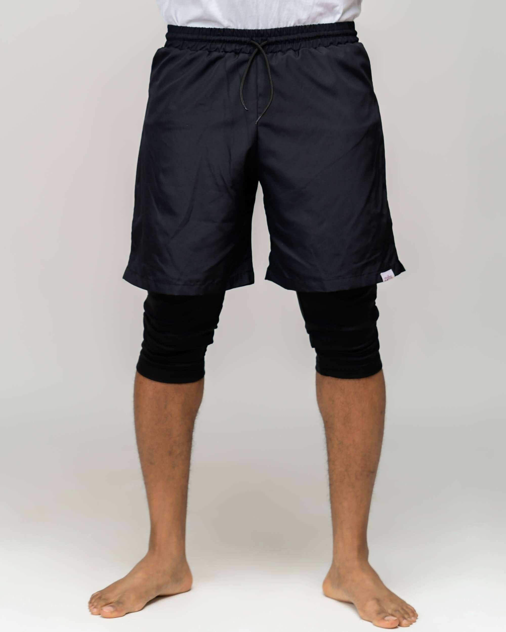 Modest Workout 2 in1 Long Shorts - Black - image 6