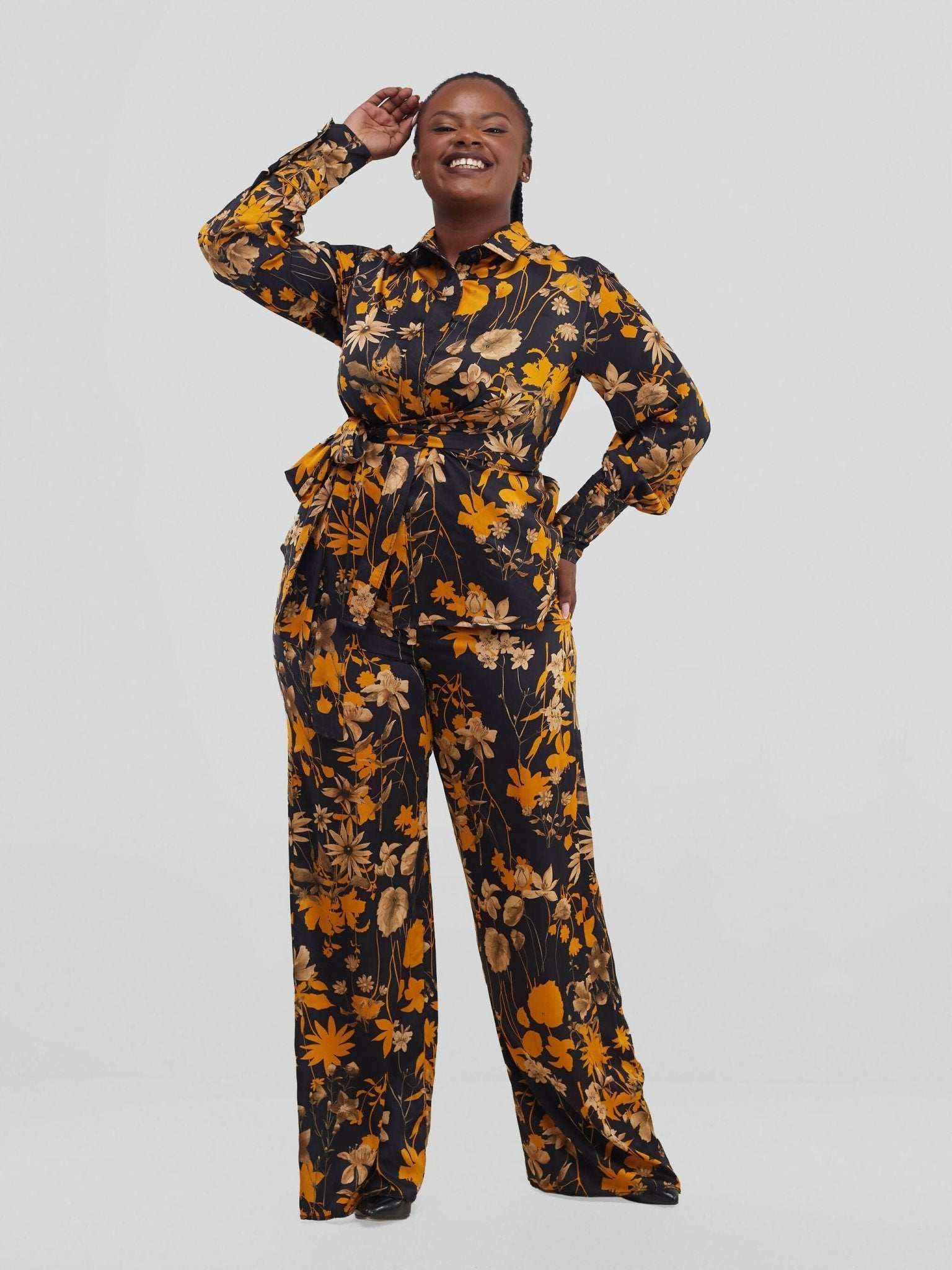 Silk House Collection Marcella Pant Set - Black Print - image 1