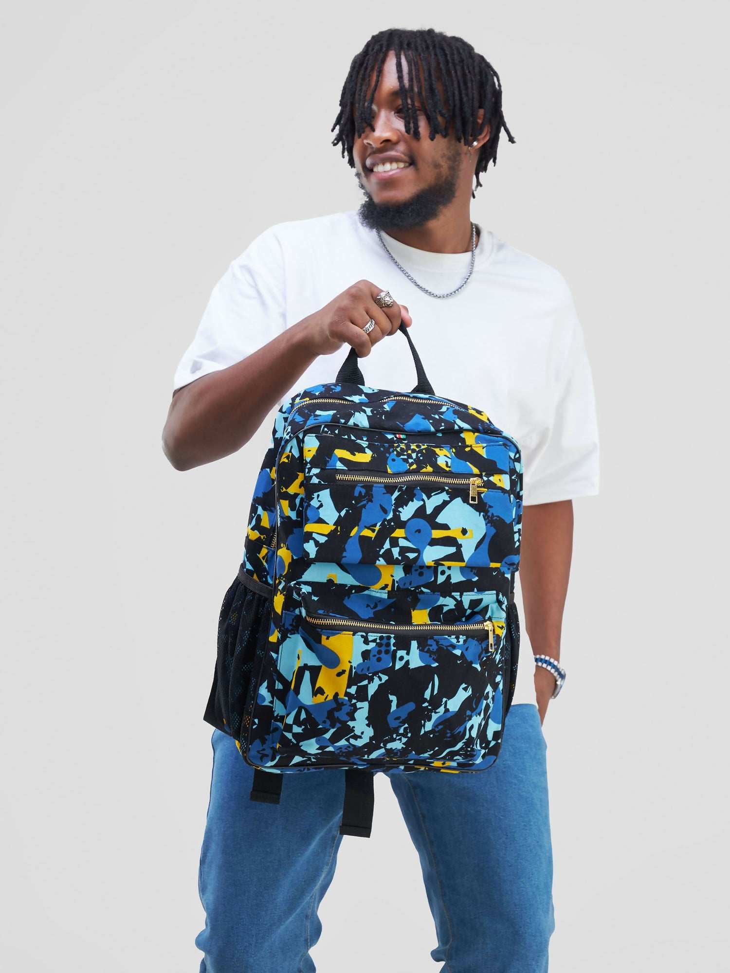 Mina Blue Sorokin Backpack Bag - Multicolored - image 1