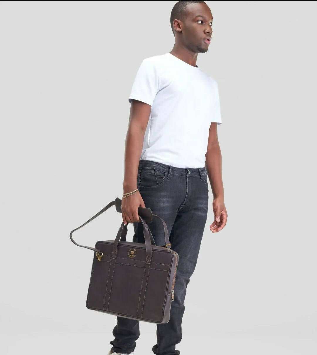 Mubi Leather Jalas Men's Bag - Black - image 3