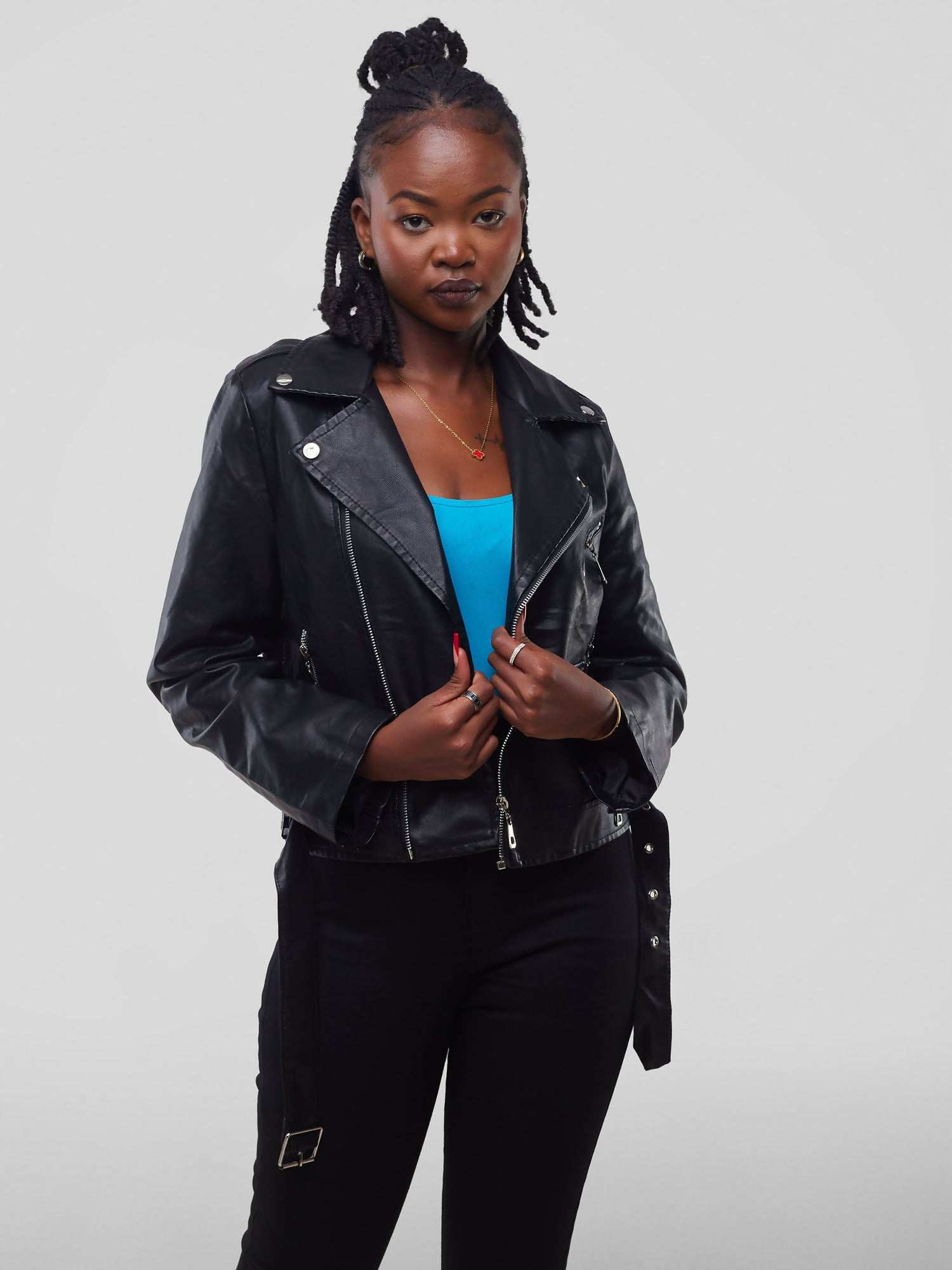 Stylish Sisters Leather Jacket - Black - image 3