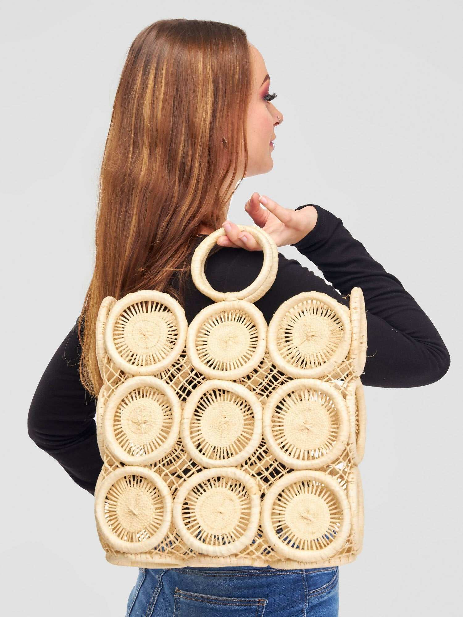 Curves BD Hollow Raffia Bag - White - image 3