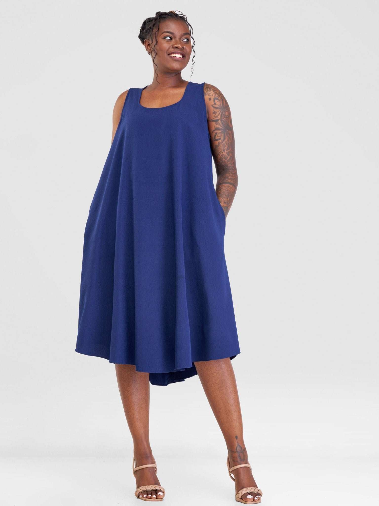 Vivo Yumi Sleeveless Knee Length Dress - Navy Blue - image 3