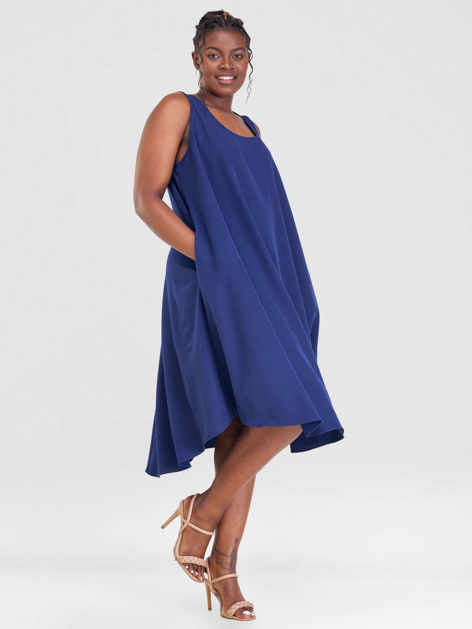 Vivo Yumi Sleeveless Knee Length Dress - Navy Blue - image 1